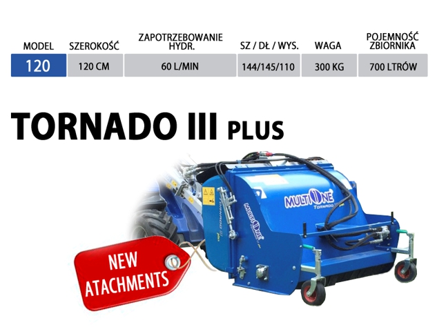 Kosiarka Tornado III ze zbiornikiem 700 l